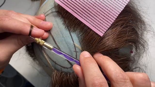 Тамбуровка волос-навязывание волос на систему волос ! Процесс создания системы волос, обучение?