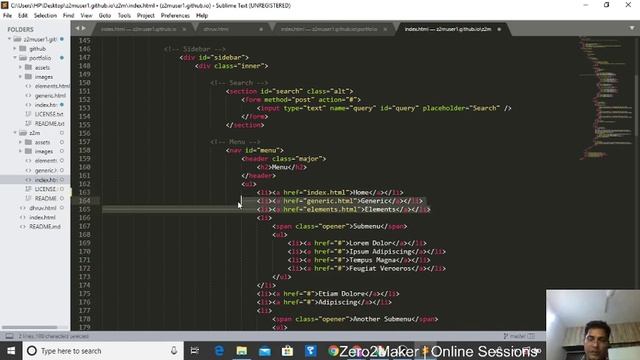 Basic HTML Layout and Bootstrap using Sublime смотреть онлайн