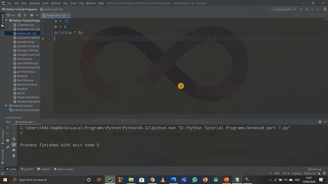 20-PYTHON TUTORIAL(CODE-DECODE) | BITWISE OPERATORS | AND, OR , EXOR AND COMPLEMENT смотреть онлайн