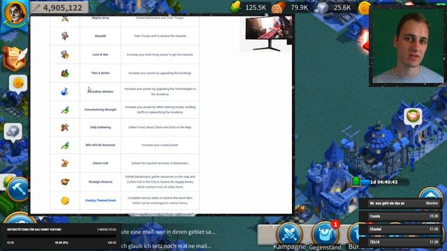 Rise of Kingdoms Livestream [Alle Events in Rok - Eure und meine Meinung - Welche Events sind gut?] смотреть онлайн