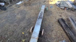 Телега для перевозки Шпал своими руками!