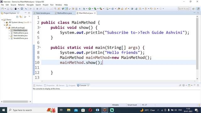 Why main method is static in java | Java interview question | Placement java course смотреть онлайн
