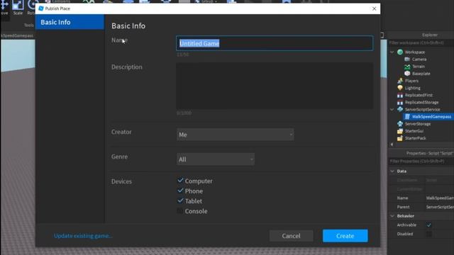 HOW TO MAKE A WALKSPEED GAMEPASS IN ROBLOX STUDIO! [2022] смотреть онлайн