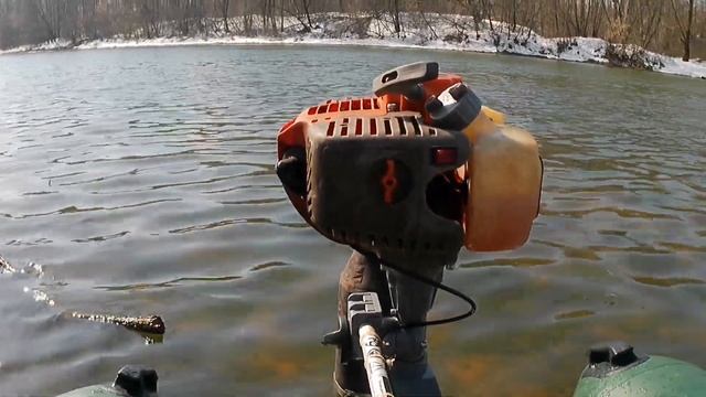 Гоняю прямой привод на лодочном моторе Carver MHT 3.8 S