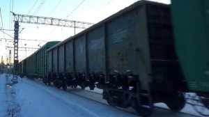 "Брянский трудяга!" Тепловоз 2ТЭ25КМ-0179 с небольшим грузовым поездом, станция Силикатная (МЦД-2)