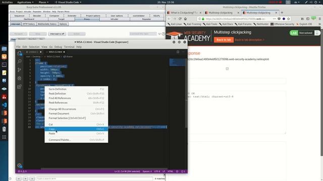 Multistep Clickjacking (Video Solution)