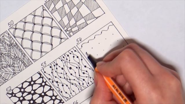 12 УЗОРОВ #5 ♥ Графика Дудлинг Зентангл ♥ OrionaArt - Рисуем вместе! смотреть онлайн