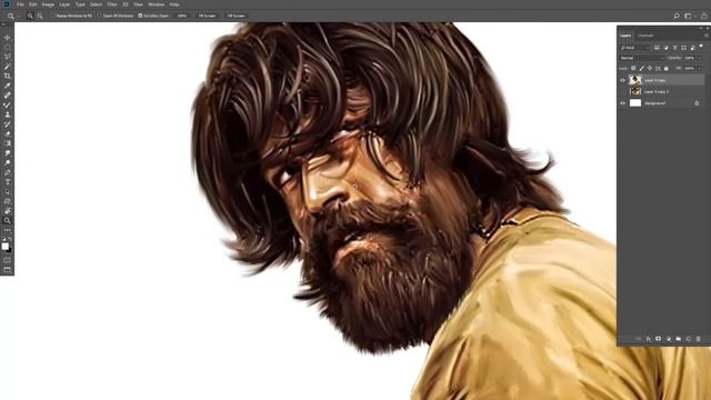 Yash Thick paint in photoshop Mixer Brush tool смотреть онлайн