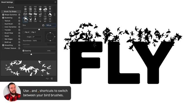 Birds Brush | Photoshop CC Tutorial #305/365 смотреть онлайн