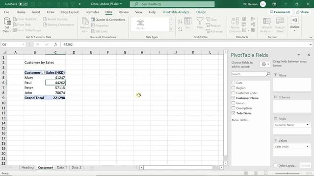【Excel 廣東話教室】| PivotTable | 樞紐分析表 | Clone & Update | 複制及更新 смотреть онлайн