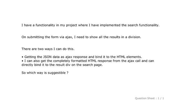 HTML : Getting HTML or JSON response from ajax call, Which is good? смотреть онлайн