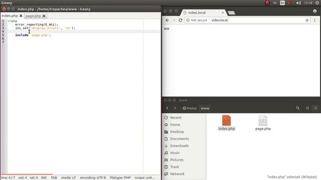 Работа с include на PHP смотреть онлайн