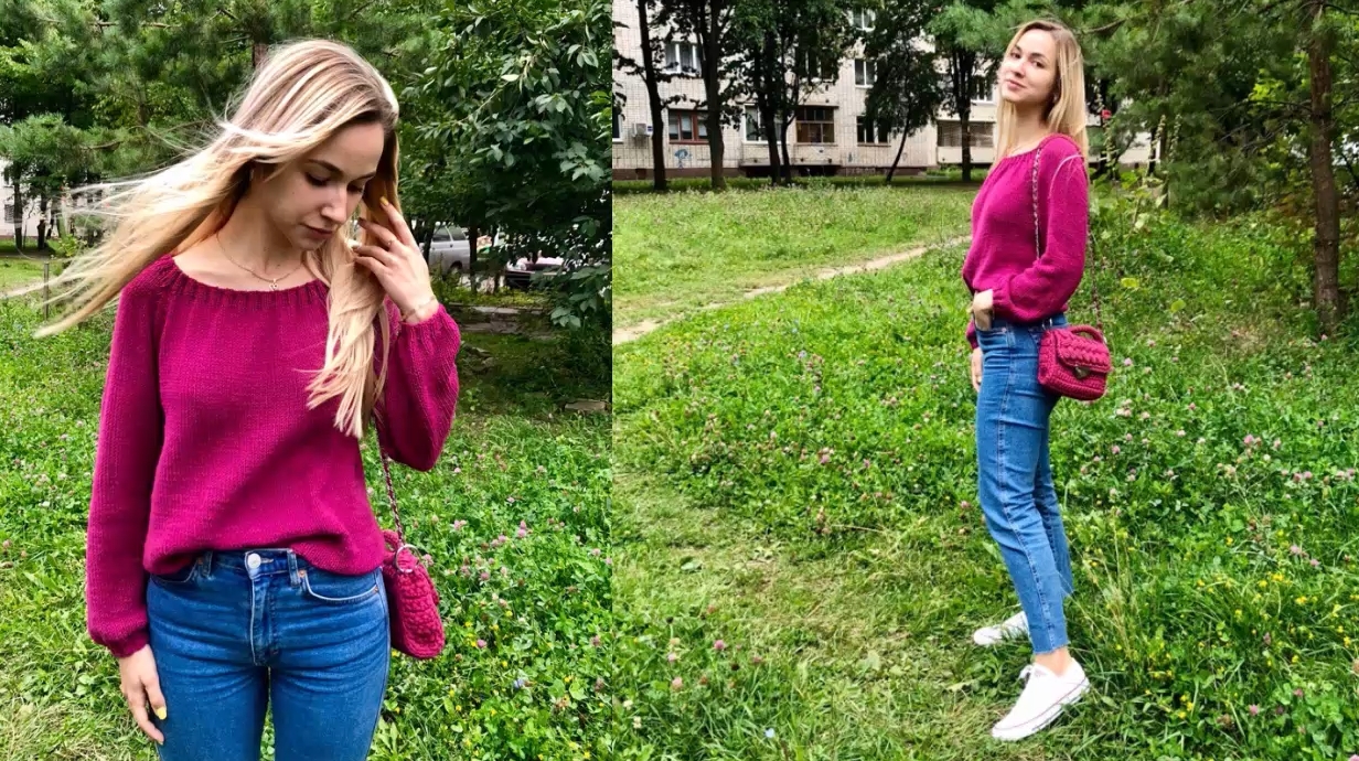 Простая кофточка спицами от горловины за пару дней. смотреть онлайн