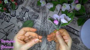 Веточка цветущей яблони из фоамирана мастер класс (2 часть)