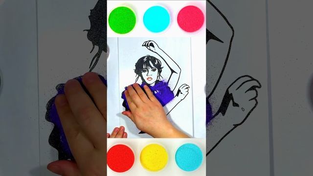 ? Wednesday?️ Colored Sand Painting: A creative drawing activi of kids and toddlers. ?️ смотреть онлайн