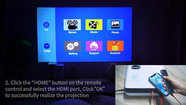 Happrun H1 Full HD Projector - Connecting to iPhone or Ipad #happrun смотреть онлайн