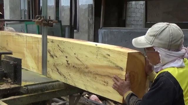 Sawmill, Beautiful Yellow Jackfruit Wood