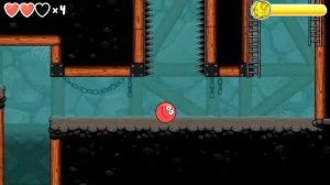 Несносный КРАСНЫЙ ШАР против чёрного квадрата #10  Подземные ходы  Мультик Red Ball 4 на all games