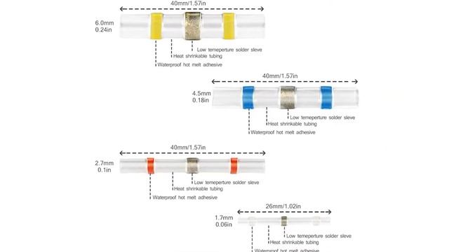 250/100 шт., термоусадочные стыковые соединители для пайки смотреть онлайн