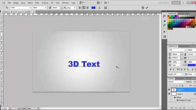 How to create a simple 3D Text in photoshop Sc5 смотреть онлайн
