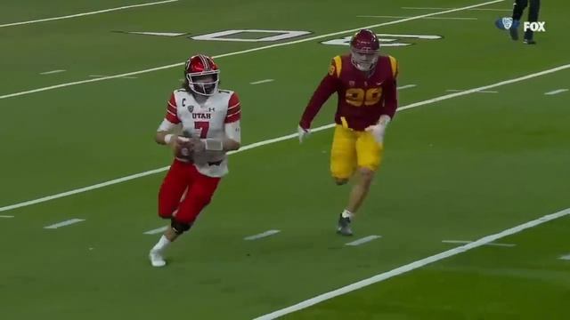 Utah QB Cam Rising takes HUGE HIT vs USC смотреть онлайн