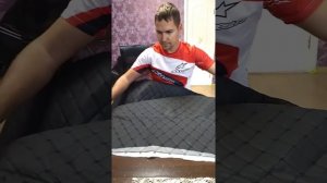 Экокожа для авто,мото,мебель, Стеганный Фигурный Ромб Черный 7мм брак с Алиэкспресс