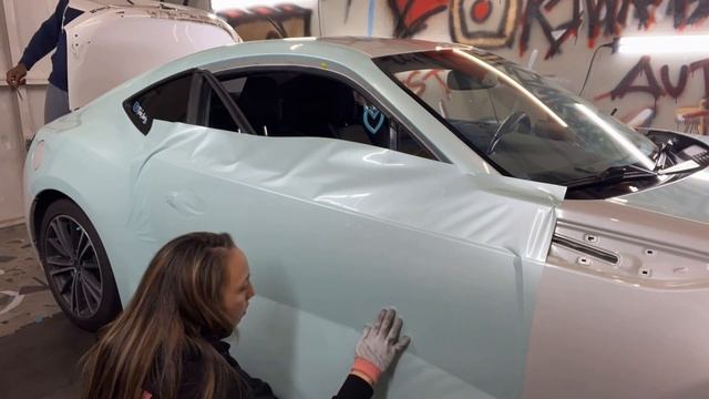 BRZ FRS toyota 86 wrapped in inozetek Crystal Blue смотреть онлайн