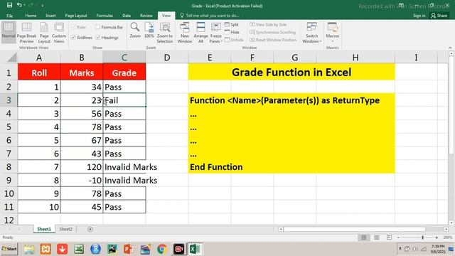 Grade Function in Excel | How to Calculate Grade in Excel Using VBA | Excel VBA Grade Calculat смотреть онлайн
