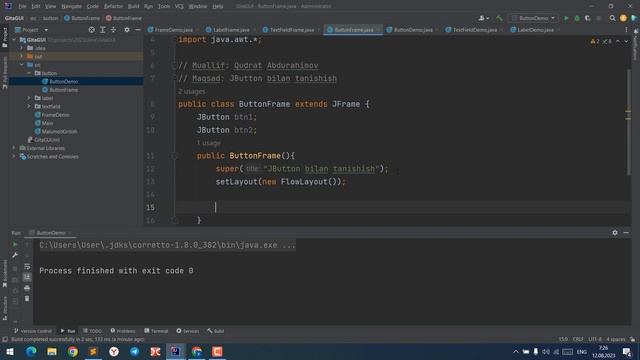4. [Game-Dev] Java tugmalar bilan ishlash. JButton смотреть онлайн