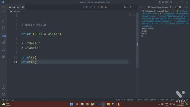Hello World Python Program смотреть онлайн