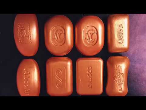 ASMR Cutting Gold Soap