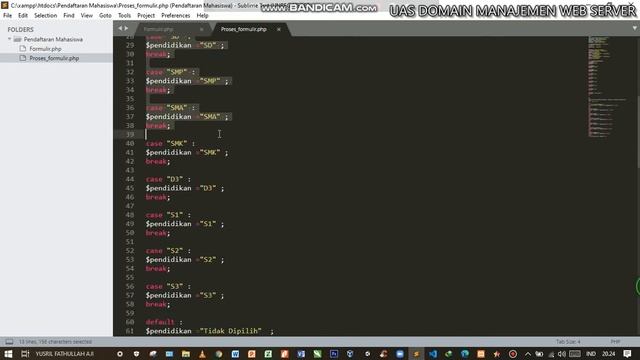 Input Output Pendaftaran Mahasiswa Dasar - HTML PHP смотреть онлайн
