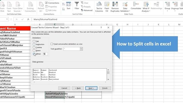 How To Split Text #excel #exceltutorial #design смотреть онлайн