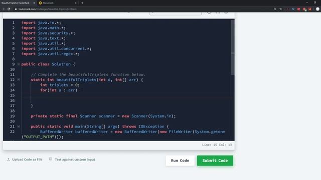 Hackerrank: Beautiful Triplets смотреть онлайн