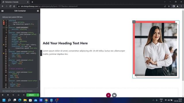 Background and border overlapping hover effect in elementor смотреть онлайн