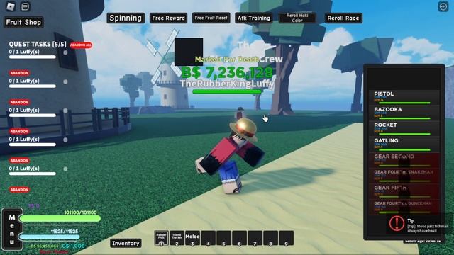 Grinding For Gear 2 Luffy, in A One Piece Game смотреть онлайн