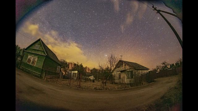 Вечернее и ночное небо Черняковиц в марте-апреле 2021 г. Тайм-лапсы. смотреть онлайн