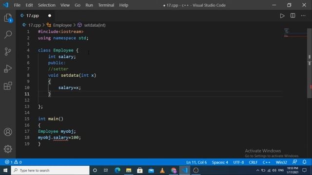 Setters and Getters in C++ | C++ Encapsulation смотреть онлайн