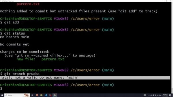 Error en Git | fatal: Not a valid object name: 'master' | soulcion