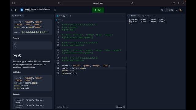 List Method in Python || Day - 19 смотреть онлайн