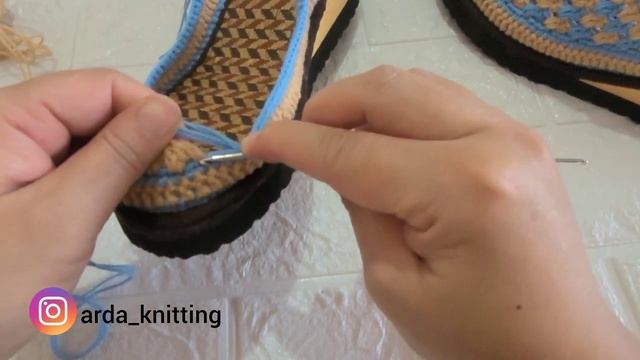 Вязаный тапочка. Үй шәркейі. Қазақша тоқыма. смотреть онлайн