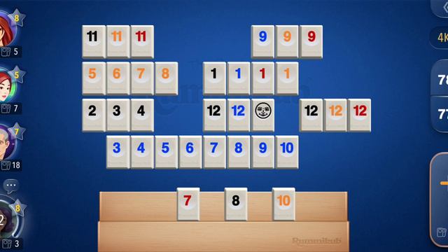 Rummikub App, Winning Game - 1,000 Coin Entry #17