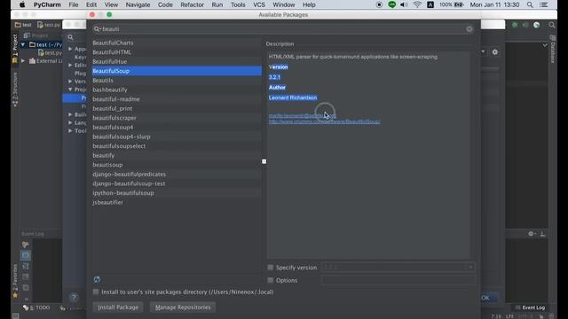 How to install library in Pycharm? смотреть онлайн
