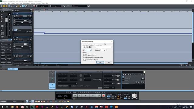 Magix Sequoia 15 - Change Time Signature and Tempo (тактовый размер и изменение темпа в проекте) смотреть онлайн