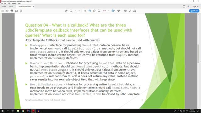 04. What is a callback what are the three jdbctemplate смотреть онлайн