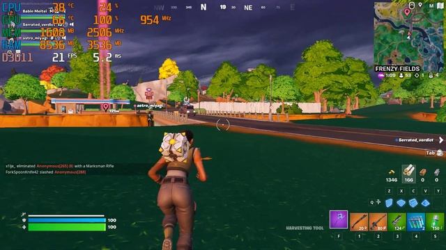 AMD Ryzen 5 4500 + GT 710 2Gb Test in Fortnite Low mesh Gameplay Benchmark Test смотреть онлайн