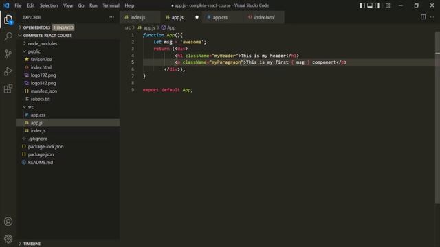 #08 Adding CSS to Component | Getting Started with React | A Complete React Course смотреть онлайн
