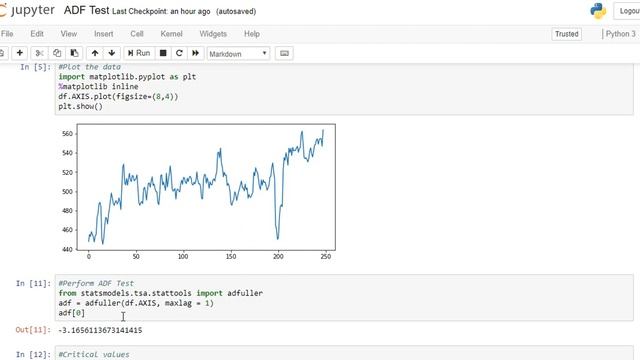 ADF (Augmented Dickey Fuller test ) Test in Python смотреть онлайн