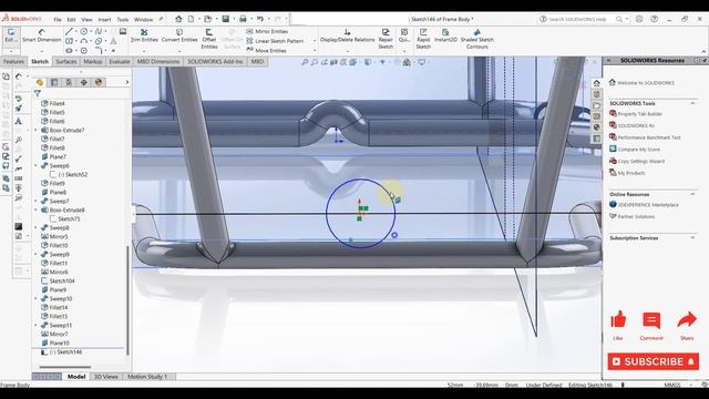 Buggy Frame Design in SolidWorks || Frame body design || Pubg buggy смотреть онлайн
