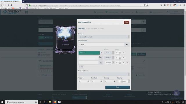 COMMENT VENDRE SES RIVENS SUR LE WARFRAME MARKET FACILEMENT [WARFRAME FR] смотреть онлайн
